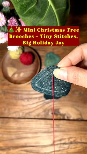 🎄✨ Mini Christmas Tree Brooches – Tiny Stitches, Big Holiday Joy #easyCrafts #DIYAccessories #SewingIdeas #HandmadeGifts | All Girls' Things