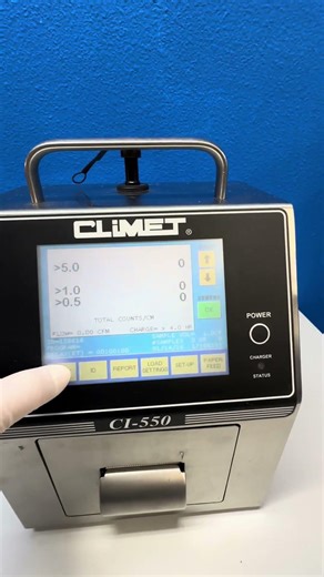 Climet CI-550 Portable Airborne Particle Counter Cleanroom Laser Counter