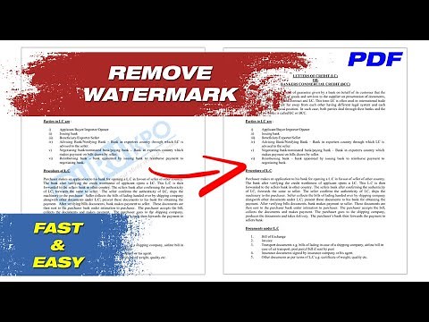 How To Remove Watermark From PDF File | Fast & Easy!