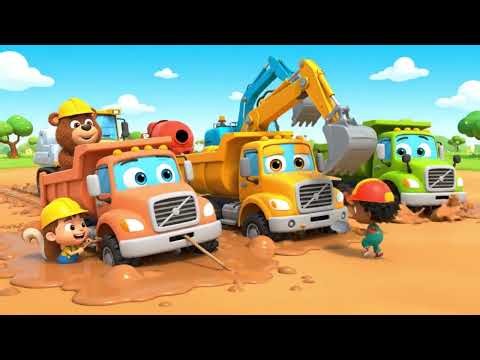 🎶 Sing-Along Construction Rescue! 3D Truck Cartoon for Kids 🚜