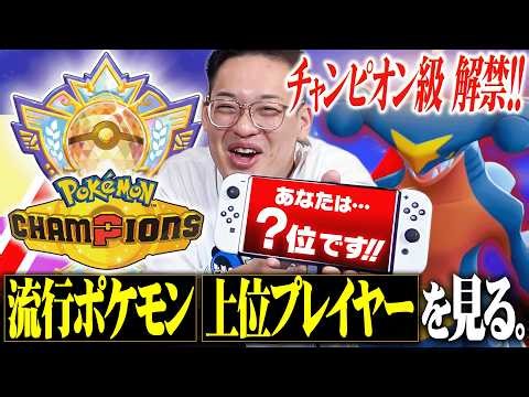 【環境調査】ポケモンチャンピオンズで最上位ランク『チャンピオン級』が解禁されたのでデータを見ていきます！