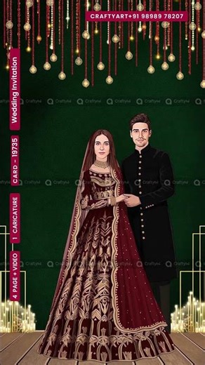 Muslim Wedding Invitation Video for Green Theme