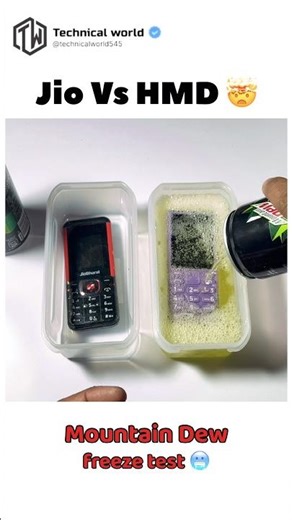 Jio Vs HMD/Nokia 🤯#Mountain dew freeze test🥶#Will it survive🤔