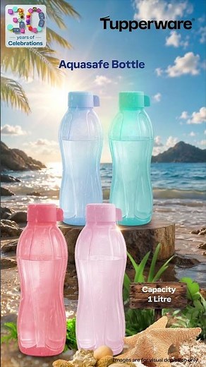 Stay cool. Stay hydrated with Tupperware AquaSafe Water Bottle