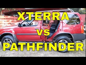 Xterra vs Pathfinder: rear seat cargo area tour