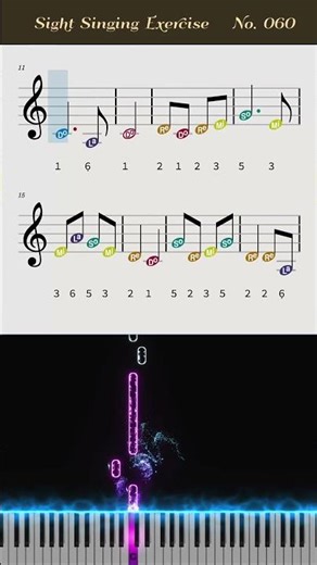 Daily Sight-Singing Exercise No.060 | Dotted rhythm and sixteenth notes