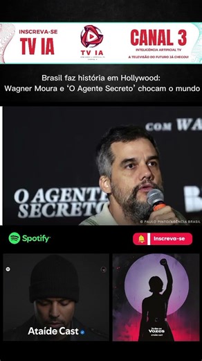 Brasil faz história em Hollywood #cinema #wagnermoura #agentesecreto #globodeouro #noticias #shorts