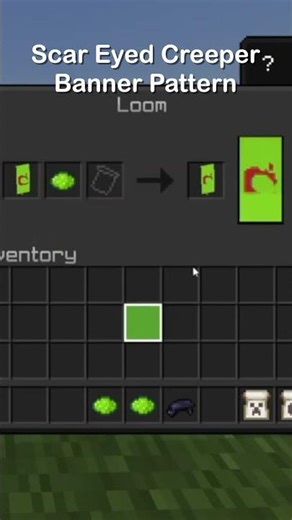 Scar Eyed Creeper Banner Pattern #creeper #minecraftshorts #minecraftbannerdesigns #gaming