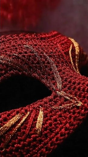 "Luxury Masquerade Mask Reimagined in Crochet Detail!" #virelshort