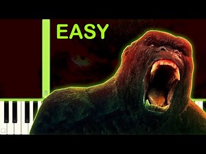 NEW KONG THEME | Godzilla vs Kong - EASY Piano Tutorial