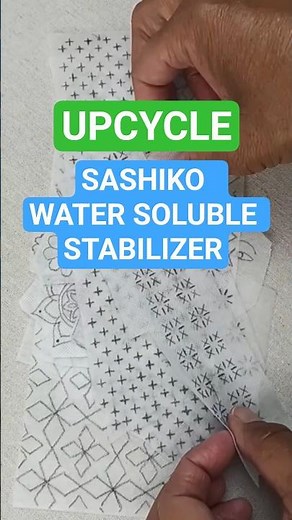 SASHIKO | Upcycle Water Soluble Scraps. #sashiko #sewingtips #beginnersewing #upcycling