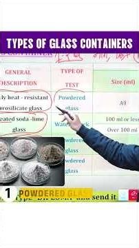 TYPES OF GLASS CONTAINERS 💊✅📢glass containers in pharmacy | pharmaceutical glass containers #dpharma