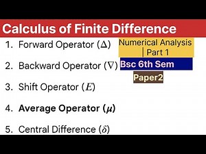 Numerical Analysis | Important Methods | BSc / MSc Maths | Exam Oriented