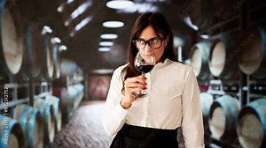 Sommelier Person Doing Smell And Flavor Test For Alcohol Drink