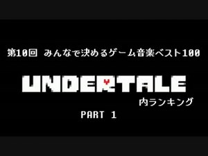 第10回みんなで決めるゲーム音楽ベスト100 Undertale内ランキング Part1