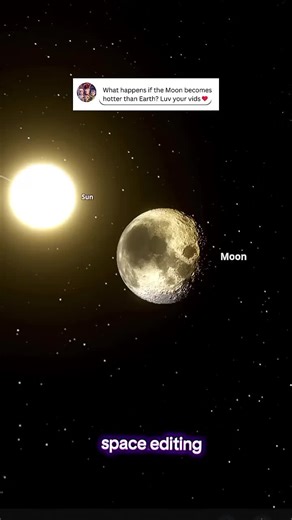 The Moon Becomes Hotter Than the Sun: A Cosmic Simulation