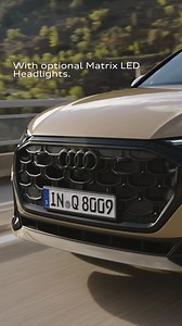Amazing vision, distinctive looks: the Audi Q8 with intelligent Matrix LED headlights that point the way. Model shown not UK specification, features optional equipment. | Audi UK