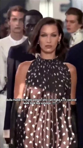 Bella: The only person who can make a 15-second walk look like a movie. 🎬🖤#bellahadid #lanvin