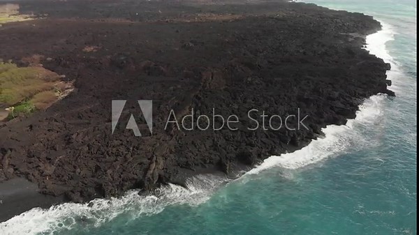 Isaac Hale park (Pohoiki) showing lava field and its stopping point along with new black sand beach!