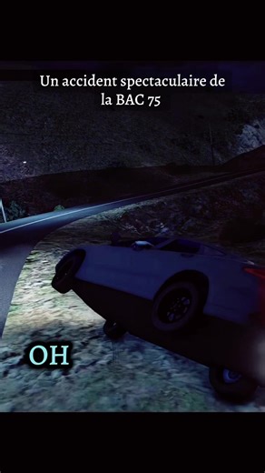 Un accident spectaculaire de la brigade anticriminalite de Paris. @redouane_292 #police #accident #gta5 #fivem #pourtoi