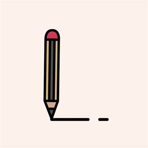 ✏️ Pencil Writing Animation Loop | Icon Motion Design