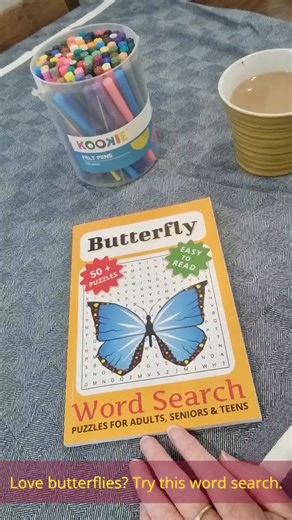##wordsearch #puzzlebook #butterflylovers #relaxingvideo #calmcontent