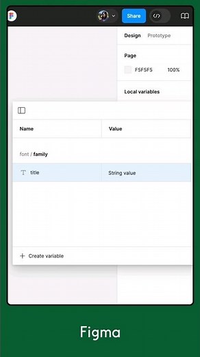 Quick tip for creating string variables for typography in #figma #tips #shorts