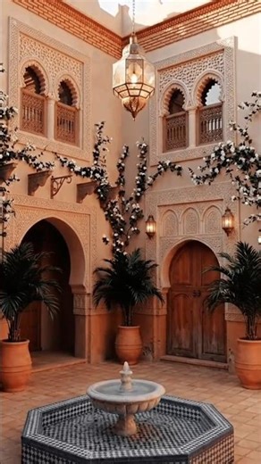 Beautiful Islamic Courtyard Restoration 🕌 | Moroccan Riad Transformation ✨ #Shorts