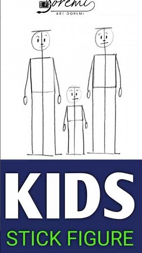 How to Draw a Stick Figure | Easy Human Figure for Kids #shorts