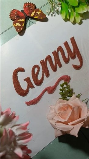 Genny |Name in sand#asmr#handwriting#sandart#sandscript#calligraphy#calligraphyart#art