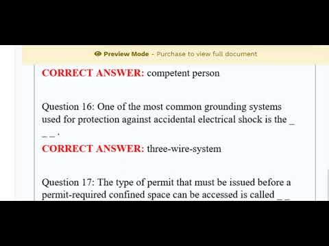 NCCER Module 1 (Safety) Questions and Answers (Verified Answers)