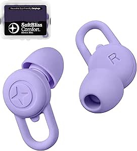 Ear Plugs for Sleeping – Not Earbuds, Super Soft Sleep Earplugs, Reusable, Reduce Noise, Block Intrusive Sounds, for All Ears (Purple)
