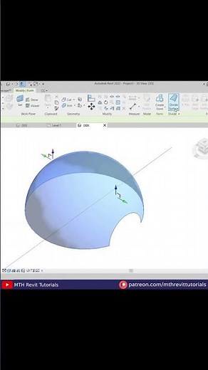 Glass Dome House in Revit Tutorial #shorts