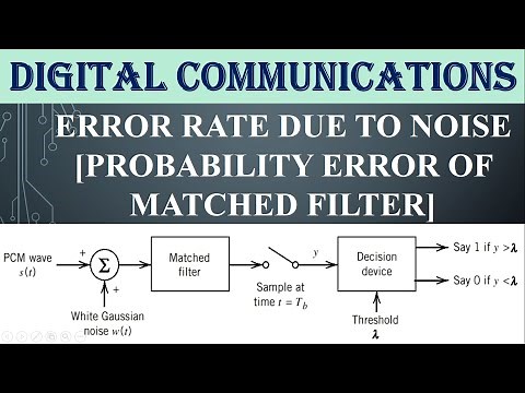 ERROR RATE DUE TO NOISE [PROBABILITY ERROR OF MATCHED FILTER]#June/July 2019