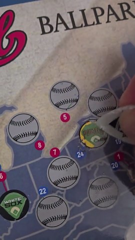 Baseball Stadium Scratch off Map: MLB Ballpark Tour Tracker, Bucket List Poster, Wall Art for Baseball Fans - Etsy