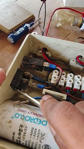 submersible motor control box switch repairing#Shorts