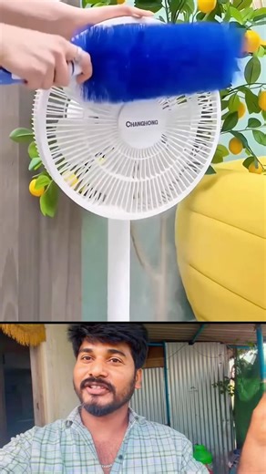 Table fan cleaner brush
