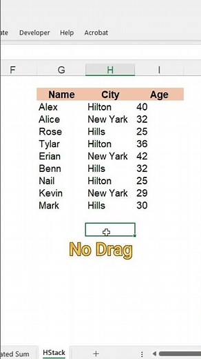 Master the HSTACK Function in Excel | Merge Data Instantly #shorts