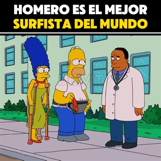 Homero practica surf - Los Simpson | Deivit