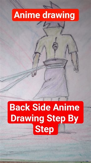Back Side Anime Drawing Step By Step