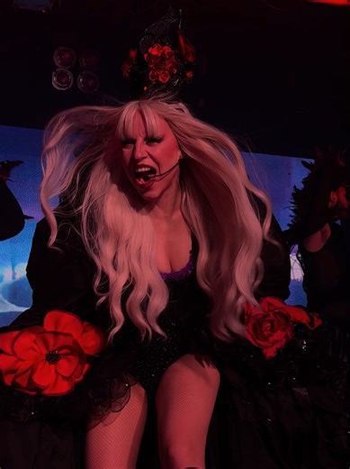 The wind machine was doing bits on my London Performance 🫶 p.s i am NOT Lady gaga #killah #ladygaga #london #mayhem #monster