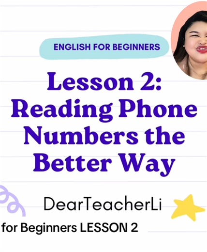 English Class for Beginners: Reading Phone Numbers