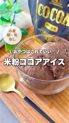 【卵•乳•小麦不使用】材料4つで濃厚米粉ココアアイス!もう市販には戻れない無添加おやつはこれでいい