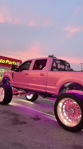 Pink lifted truck ideas — standout trucktok builds