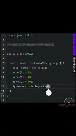|| One dimensional Arrays|| #shorts #java #coding