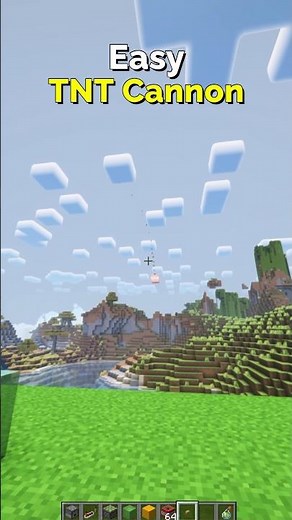 How to Make an Easy TNT Cannon in Minecraft – Redstone | CupSapling #minecraft #shorts #redstone