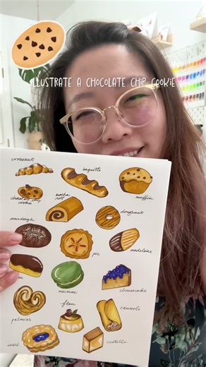 Illustrating a Chocolate Chip Cookie with Alcohol Markers