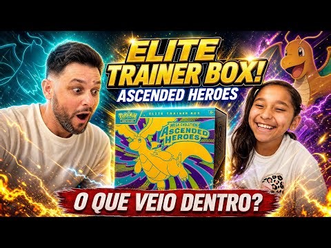 ABRIMOS a ELITE TRAINER BOX Ascended Heroes! 😱 Veio carta INSANA! (Pai vs Filha)