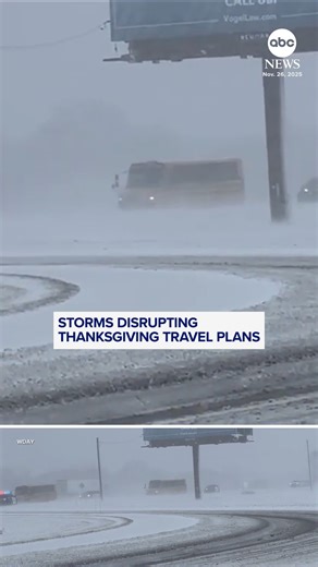 47K views · 524 reactions | Millions of Americans are on the move for the Thanksgiving holiday, with rough weather already causing turbulence as two storm systems sweep across the country. ABC News' Mola Lenghi reports as airports and roads may see their busiest travel days of the year. https://abcnews.visitlink.me/9_ZaYZ | ABC News | Facebook