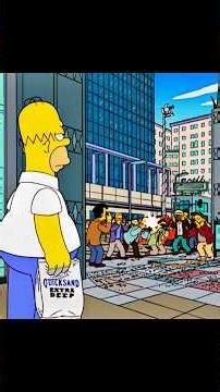 Homer watched from a distance as a man sinks into mud #simpsons #shorts